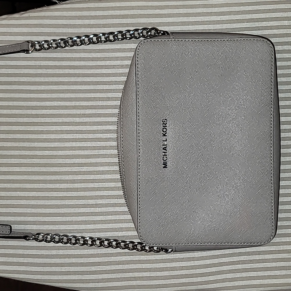 Michael Kors Gray Crossbody Jetset Bag